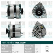 H5525060 HOFFER alternátor H5525060 HOFFER