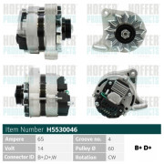 H5530046 HOFFER alternátor H5530046 HOFFER