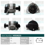 H5530233 HOFFER alternátor H5530233 HOFFER