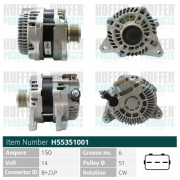 H55351001 HOFFER alternátor H55351001 HOFFER