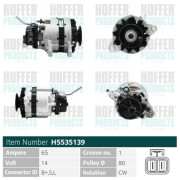 H5535139 HOFFER alternátor H5535139 HOFFER