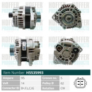 H5535993 HOFFER alternátor H5535993 HOFFER