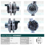 H5540007 HOFFER alternátor H5540007 HOFFER