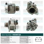 H5540120 HOFFER alternátor H5540120 HOFFER