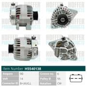 H5540138 HOFFER alternátor H5540138 HOFFER