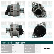 H5540140 HOFFER alternátor H5540140 HOFFER