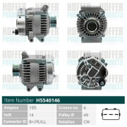 H5540146 HOFFER alternátor H5540146 HOFFER