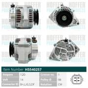 H5540257 HOFFER alternátor H5540257 HOFFER