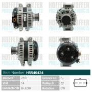 H5540424P HOFFER alternátor H5540424P HOFFER