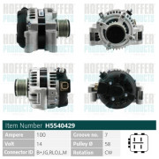 H5540429 HOFFER alternátor H5540429 HOFFER