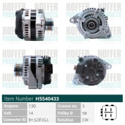 H5540433 HOFFER alternátor H5540433 HOFFER