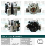 H5540512 HOFFER alternátor H5540512 HOFFER