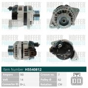 H5540812 HOFFER alternátor H5540812 HOFFER