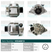 H5540813 HOFFER alternátor H5540813 HOFFER