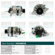 H5540818 HOFFER alternátor H5540818 HOFFER