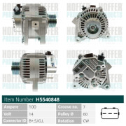 H5540848 HOFFER alternátor H5540848 HOFFER
