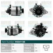 H5541148 HOFFER alternátor H5541148 HOFFER
