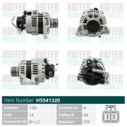 H5541320 HOFFER alternátor H5541320 HOFFER