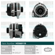 H5560119 HOFFER alternátor H5560119 HOFFER