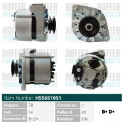 H55651051 HOFFER alternátor H55651051 HOFFER