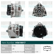 H5610017 HOFFER alternátor H5610017 HOFFER