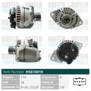 H5610019 HOFFER alternátor H5610019 HOFFER