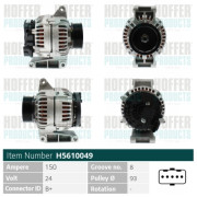 H5610049 HOFFER alternátor H5610049 HOFFER