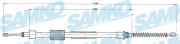 C0126B Tažné lanko, parkovací brzda SAMKO