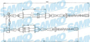 C0534B Tažné lanko, parkovací brzda SAMKO