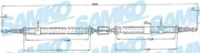 C0159B SAMKO żażné lanko parkovacej brzdy C0159B SAMKO