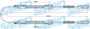 C0522B Tažné lanko, parkovací brzda SAMKO