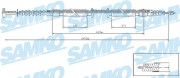 C1238B SAMKO żażné lanko parkovacej brzdy C1238B SAMKO