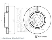 ADA104380 Brzdový kotouč BLUE PRINT