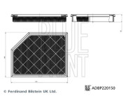 ADBP220150 BLUE PRINT vzduchový filter ADBP220150 BLUE PRINT