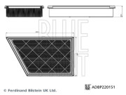 ADBP220151 BLUE PRINT vzduchový filter ADBP220151 BLUE PRINT