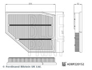 ADBP220152 BLUE PRINT vzduchový filter ADBP220152 BLUE PRINT