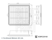 ADBP220160 BLUE PRINT vzduchový filter ADBP220160 BLUE PRINT