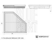 ADBP220163 BLUE PRINT vzduchový filter ADBP220163 BLUE PRINT