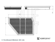 ADBP220167 BLUE PRINT vzduchový filter ADBP220167 BLUE PRINT