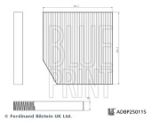 ADBP250115 BLUE PRINT filter vnútorného priestoru ADBP250115 BLUE PRINT