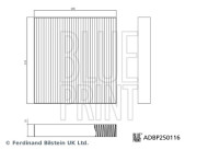 ADBP250116 BLUE PRINT filter vnútorného priestoru ADBP250116 BLUE PRINT