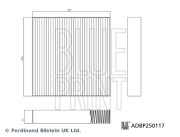 ADBP250117 BLUE PRINT filter vnútorného priestoru ADBP250117 BLUE PRINT