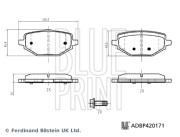 ADBP420171 Sada brzdových destiček, kotoučová brzda BLUE PRINT