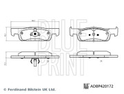 ADBP420172 Sada brzdových destiček, kotoučová brzda BLUE PRINT