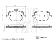 ADBP420173 Sada brzdových destiček, kotoučová brzda BLUE PRINT