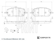 ADBP420178 Sada brzdových destiček, kotoučová brzda BLUE PRINT