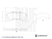 ADBP420181 Sada brzdových destiček, kotoučová brzda BLUE PRINT