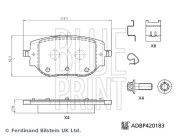 ADBP420183 Sada brzdových destiček, kotoučová brzda BLUE PRINT