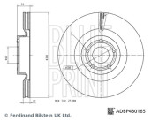 ADBP430165 Brzdový kotouč BLUE PRINT