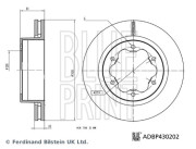 ADBP430202 Brzdový kotouč BLUE PRINT